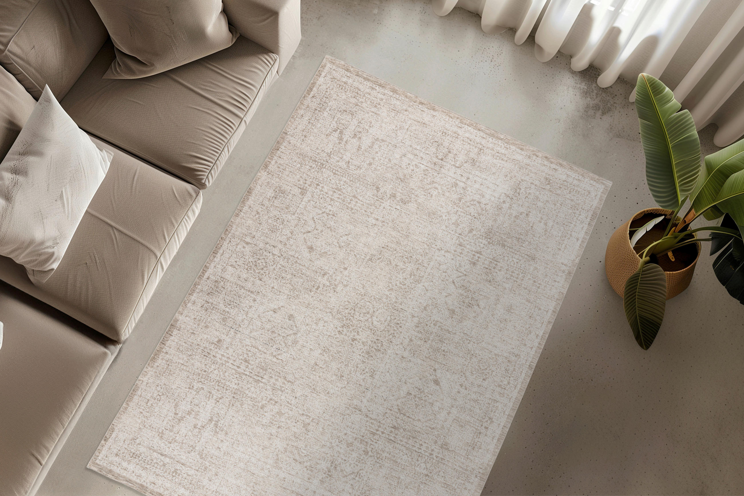 WEBTEPPICH 80/150 cm My Bella Creme - Creme, Design, Textil (80/150cm) - Obsession