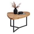 COUCHTISCH in Holz, Metall 100/100/38,5 cm - Eichefarben/Schwarz, Natur, Holz/Metall (100/100/38,5cm) - Novel
