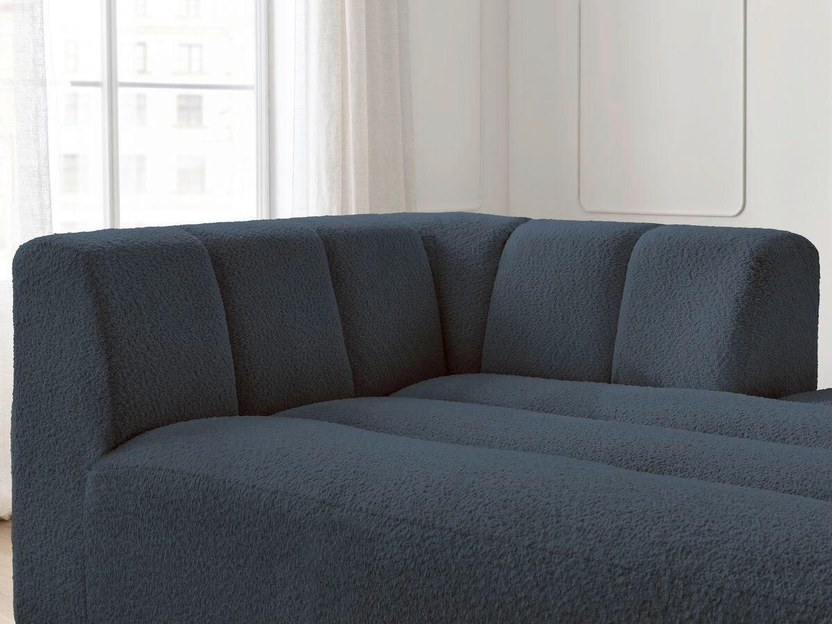 SOFAELEMENT ANNECY Bouclé Dunkelblau  - Schwarz/Dunkelblau, MODERN, Kunststoff/Textil (120/72/170cm)