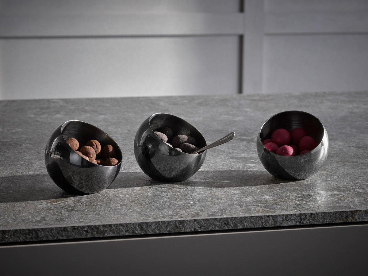 SCHALE SPHERE   - Seidengrau, Basics, Metall (8/8/7cm)