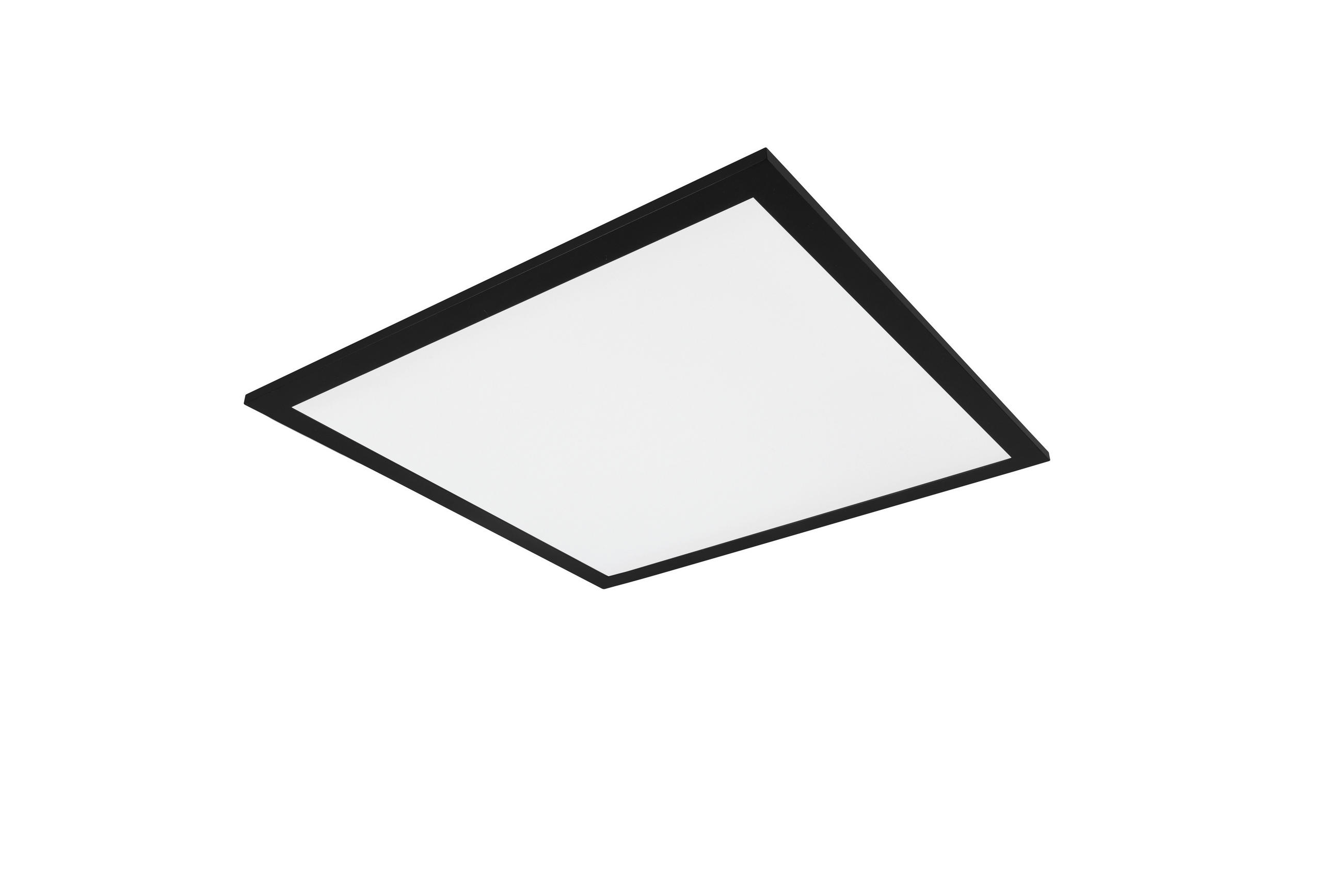 LED-DECKENLEUCHTE Alpha 45/45/3 cm   - Schwarz, Design, Metall (45/45/3cm)