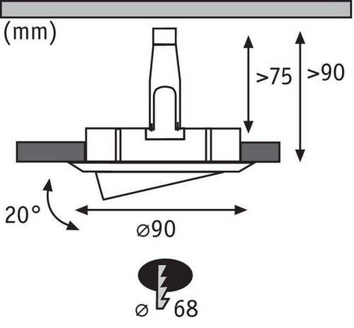 DECKENLEUCHTE 9 cm  - Basics, Metall (9cm) - Paulmann