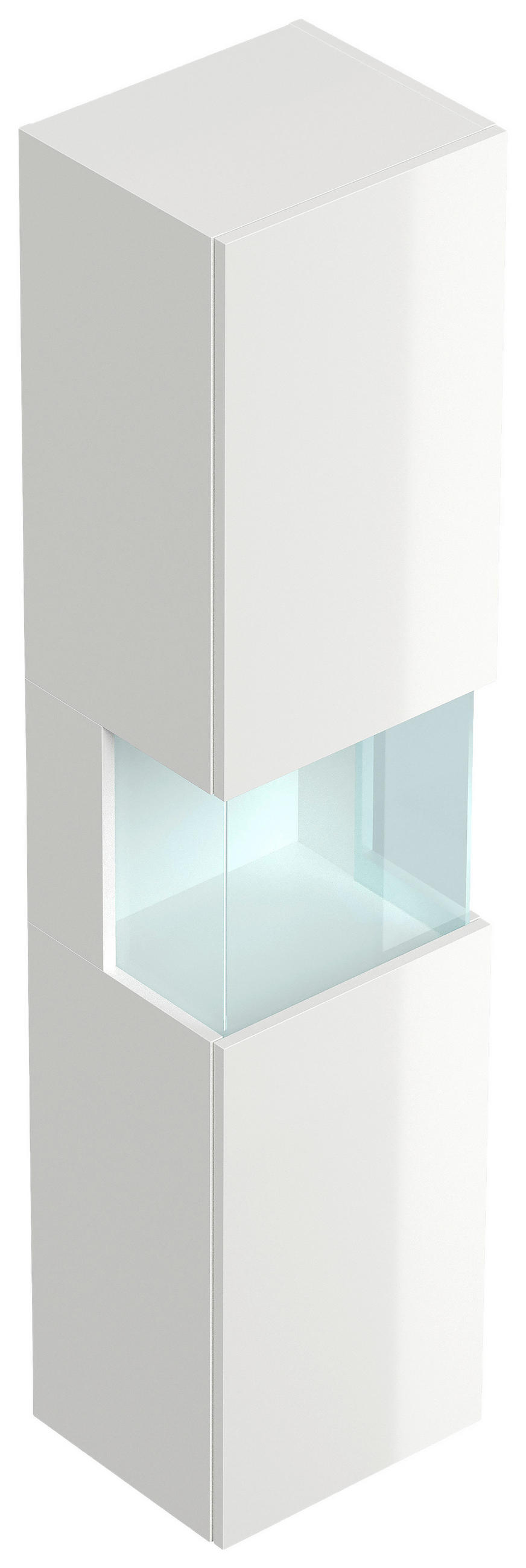 BADEZIMMER 3-teilig  in 100 cm  - Weiß Hochglanz/Weiß, Basics, Keramik/Holzwerkstoff (100cm) - MID.YOU