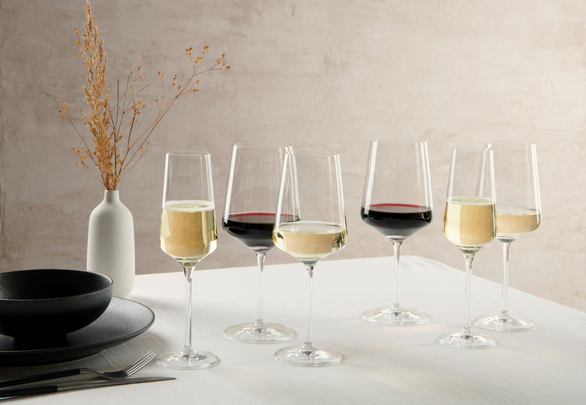 GLÄSERSET Lichtweiss  18-teilig  - Transparent, Basics, Glas (55,9/34,6/31,2cm) - Ritzenhoff