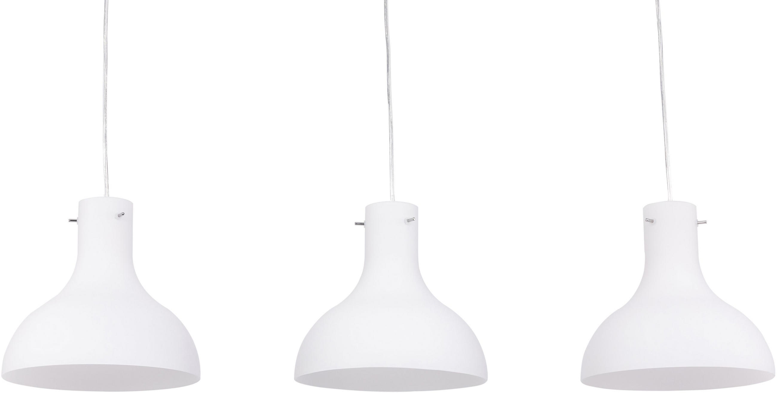 LAMPĂ SUSPENDATĂ 95/25/150 cm  - alb, Trend, sticlă/metal (95/25/150cm) - Novel
