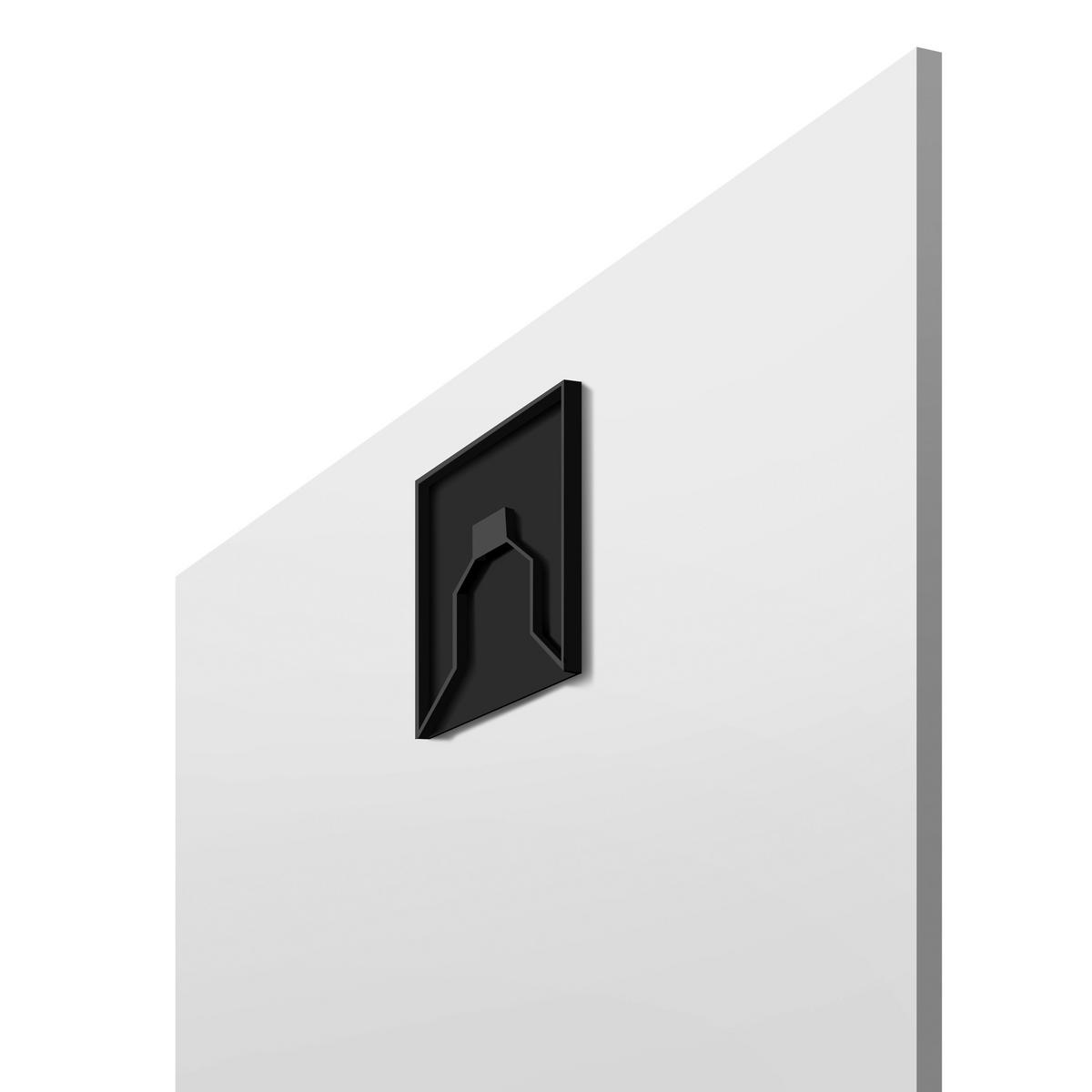 ALUMINIUMBILD Architektur 74/74 cm  - Rot/Schwarz, Design, Kunststoff/Metall (74/74cm)