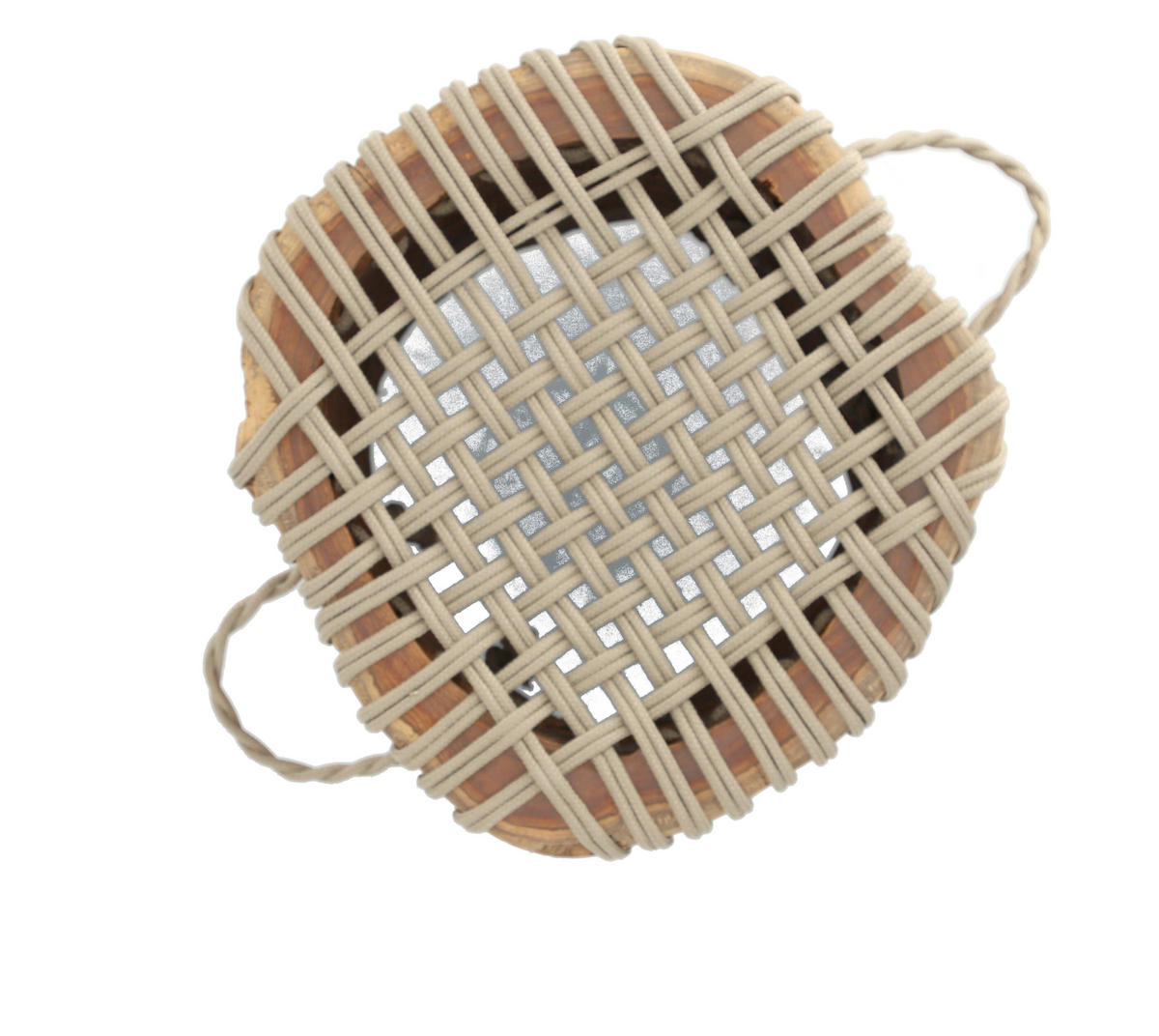 GARTENHOCKER  - Taupe/Teakfarben, KONVENTIONELL, Holz/Kunststoff (30/42/30cm) - Jan Kurtz