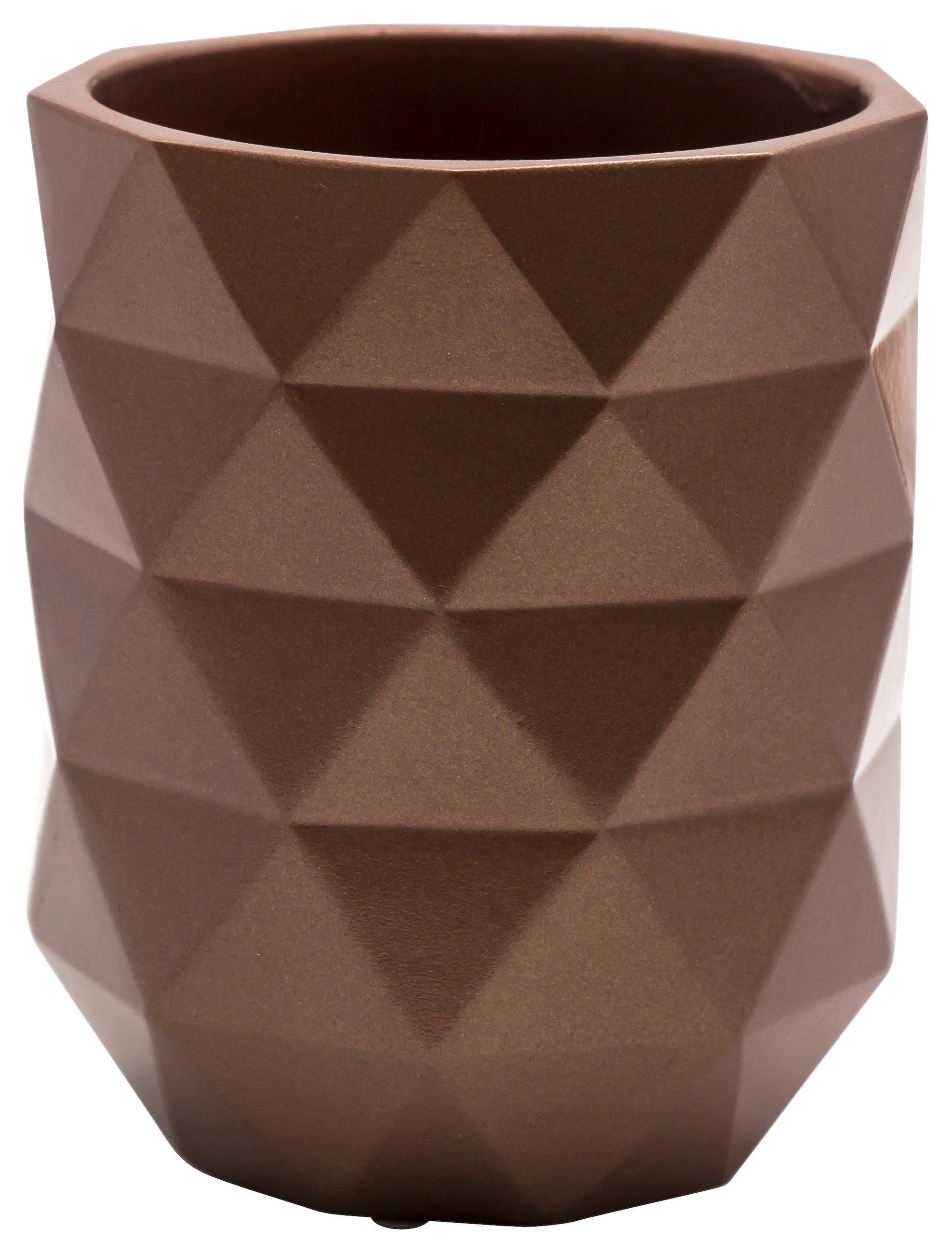 ZAHNPUTZBECHER Kunststoff  - Dunkelbraun, Basics, Kunststoff (7,5/9,5/7,5cm) - Royal Garden