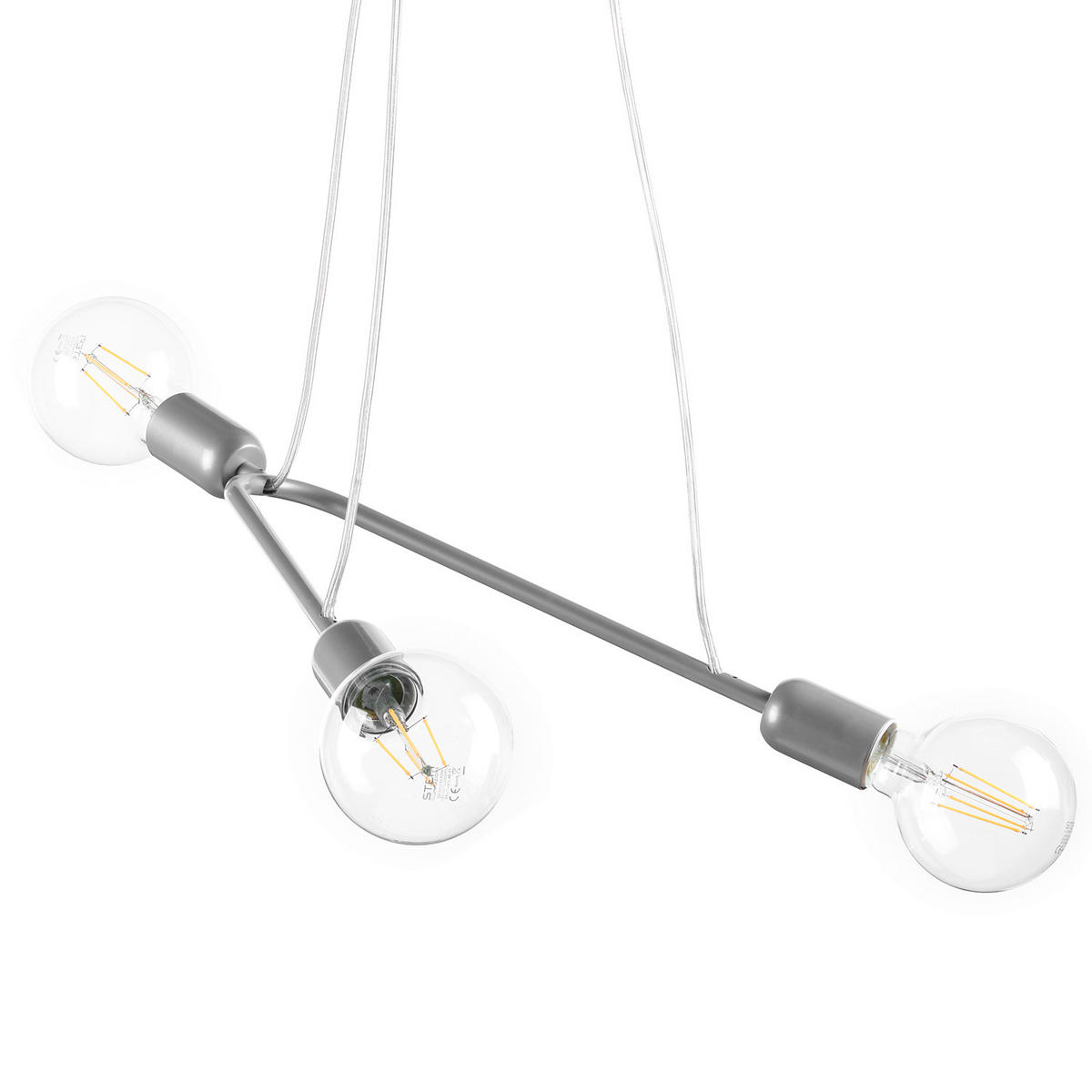 PENDELLEUCHTE 65/10/75 cm   - Silberfarben, Design, Metall (65/10/75cm)