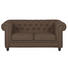 CHESTERFIELD-SOFA in Textil Dunkelbraun - Wengefarben/Dunkelbraun, LIFESTYLE, Holz/Textil (174/78/96cm) - Carryhome CHESTERFIELD-SOFA in Textil Dunkelbraun - Wengefarben/Dunkelbraun, LIFESTYLE, Holz/Textil (174/78/96cm) - Carryhome