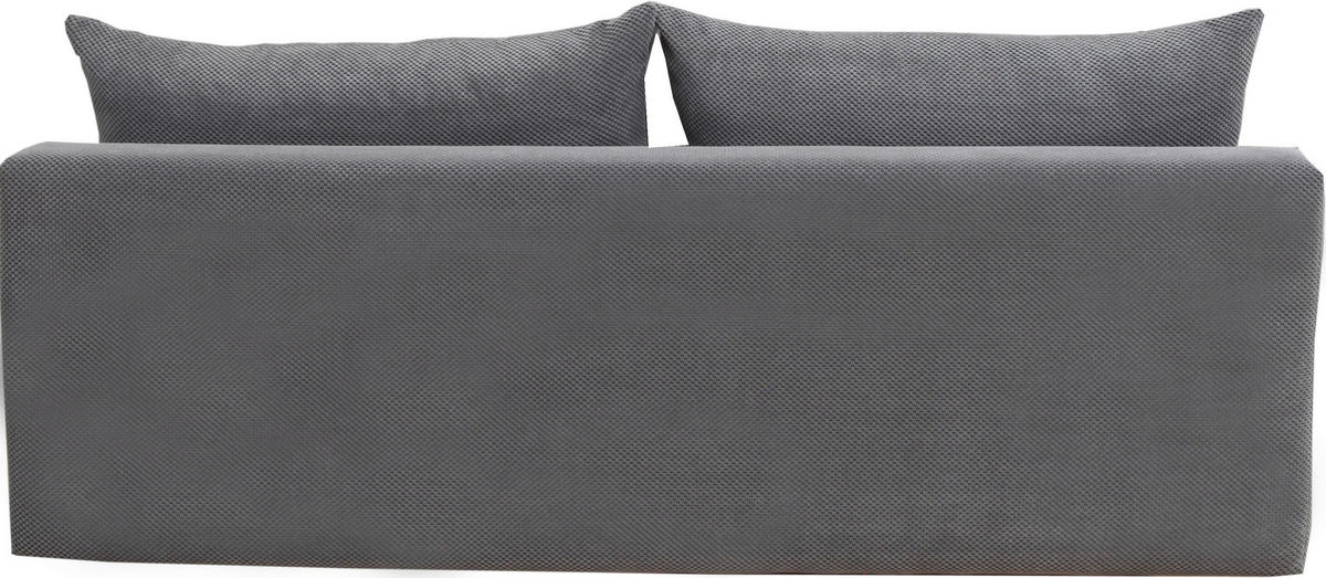 SCHLAFSOFA in Webstoff, Plüsch Grau  - Schwarz/Grau, Design, Holz/Textil (213/89/105cm) - Novel