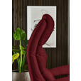 RELAXSESSEL in Leder Rot  - Edelstahlfarben/Rot, Design, Leder/Metall (76/119/86cm) - Dieter Knoll