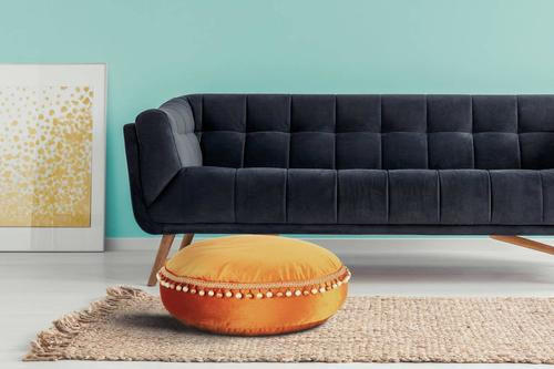 POUF in Bronzefarben Textil  - Bronzefarben, LIFESTYLE, Textil (65/25/65cm) - Kayoom