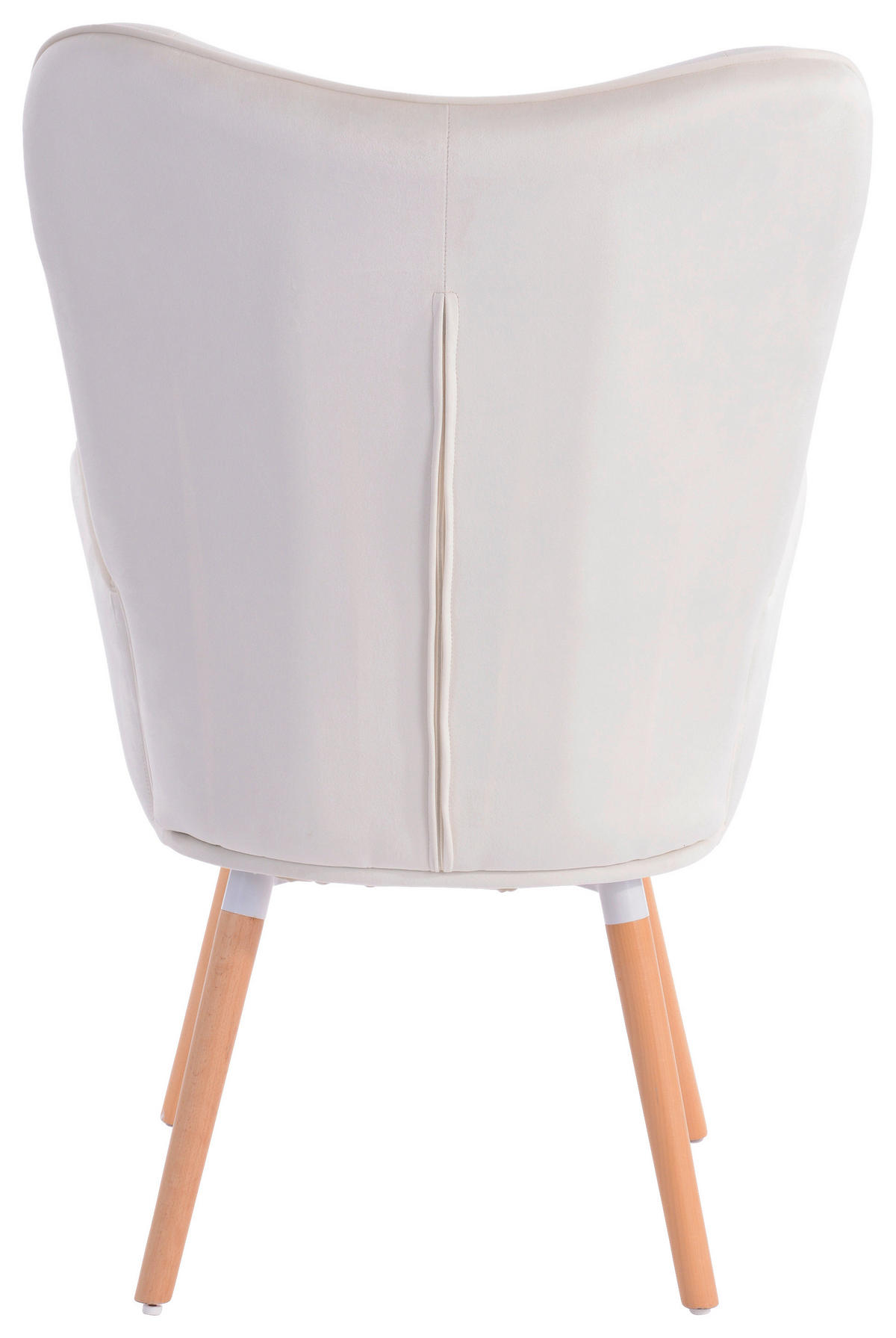 SESSEL Samt Creme, Naturfarben    - Creme/Naturfarben, Design, Holz/Textil (66/109/71cm) - Ti'me