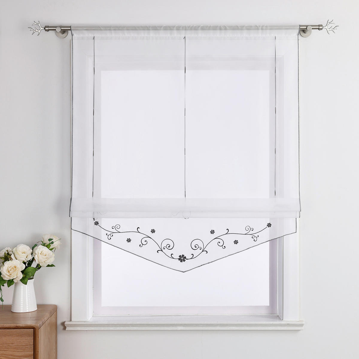 FALTROLLO  transparent  140/140 cm    - Weiß Hochglanz, Basics, Textil (140/140cm)