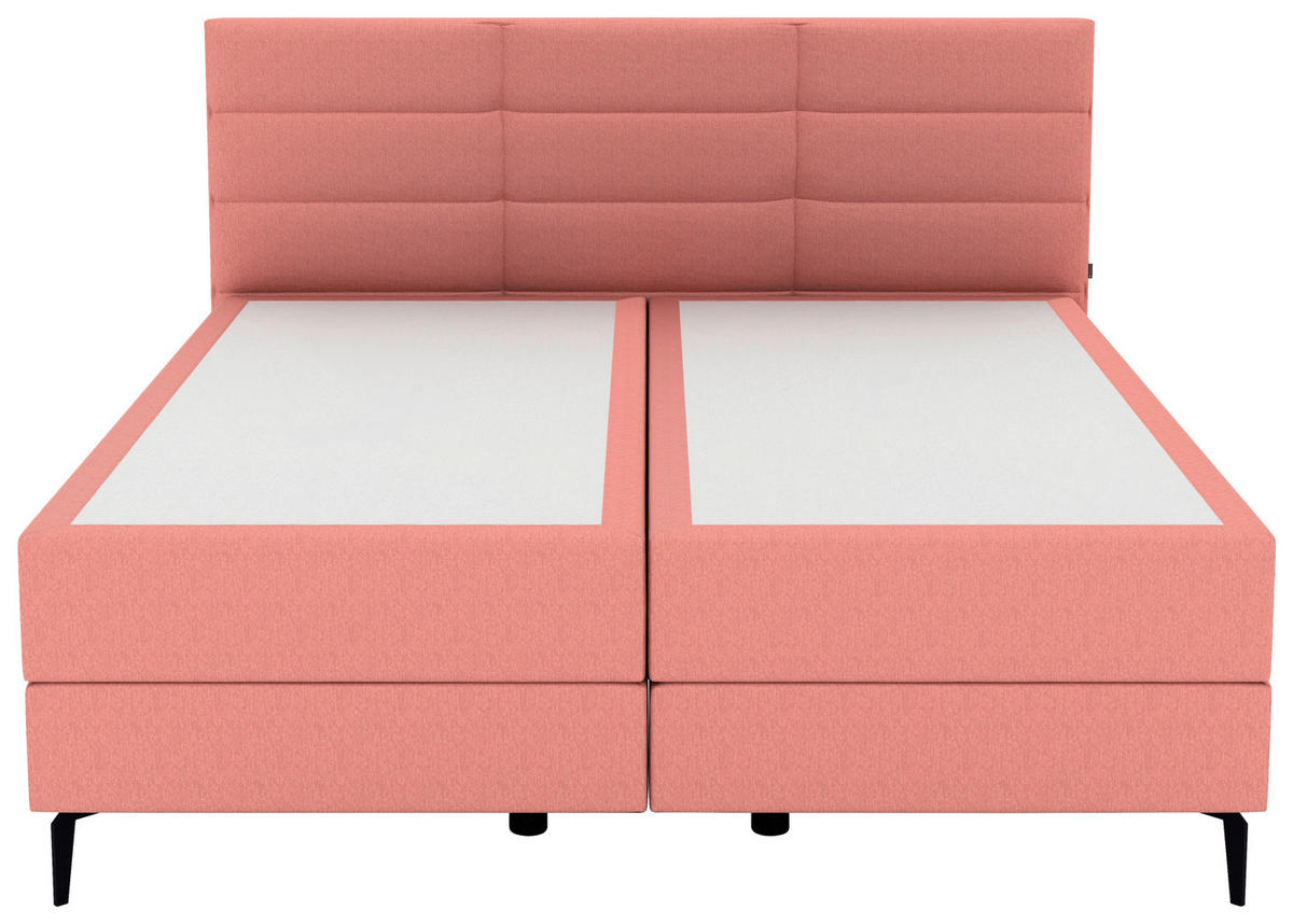 BOXSPRINGBETT 180/200 cm  in Koralle  - Koralle/Schwarz, KONVENTIONELL, Holzwerkstoff/Kunststoff (180/200cm) - Musterring