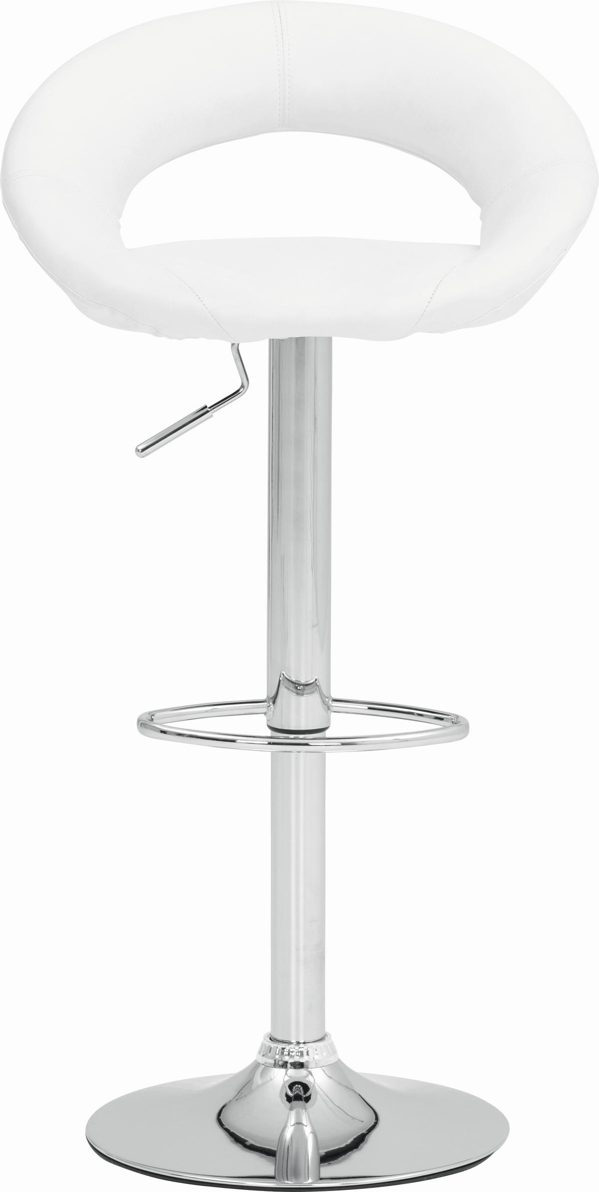 BÁRSZÉK fém, textil fehér, krómszínű  - krómszínű/fehér, Design, textil/fém (54/82-104/51cm) - Best Price