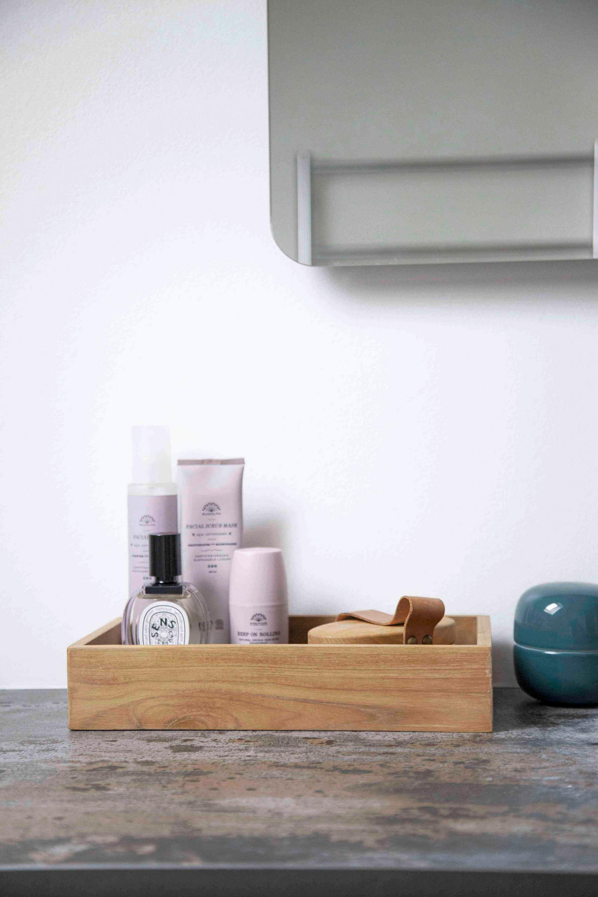 BADEWANNENABLAGE - Naturfarben/Teakfarben, Design, Holz (30/6/16cm) - Livetastic