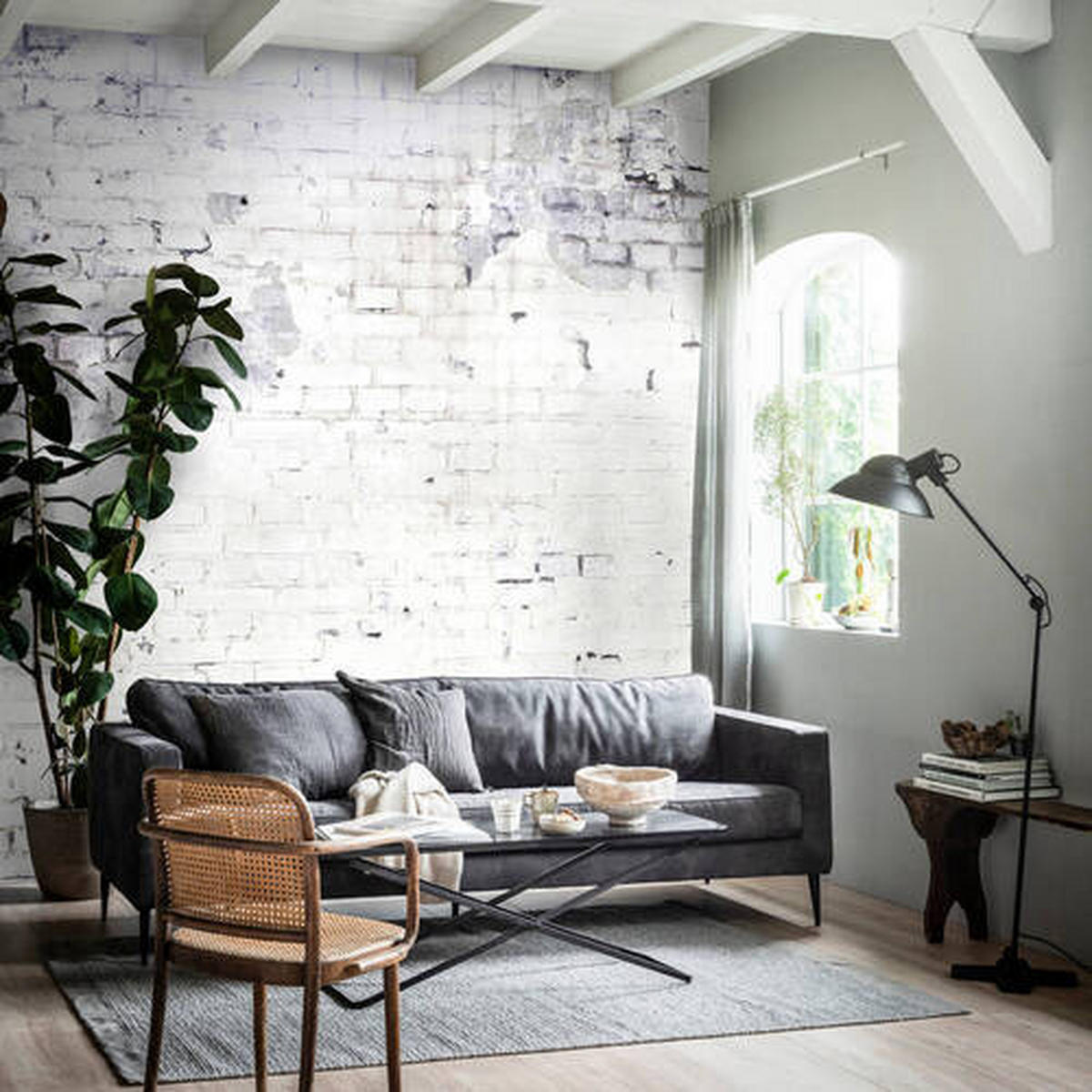 FOTOTAPET 318/300 cm  - grå, Trend, papper/plast (318/300cm)