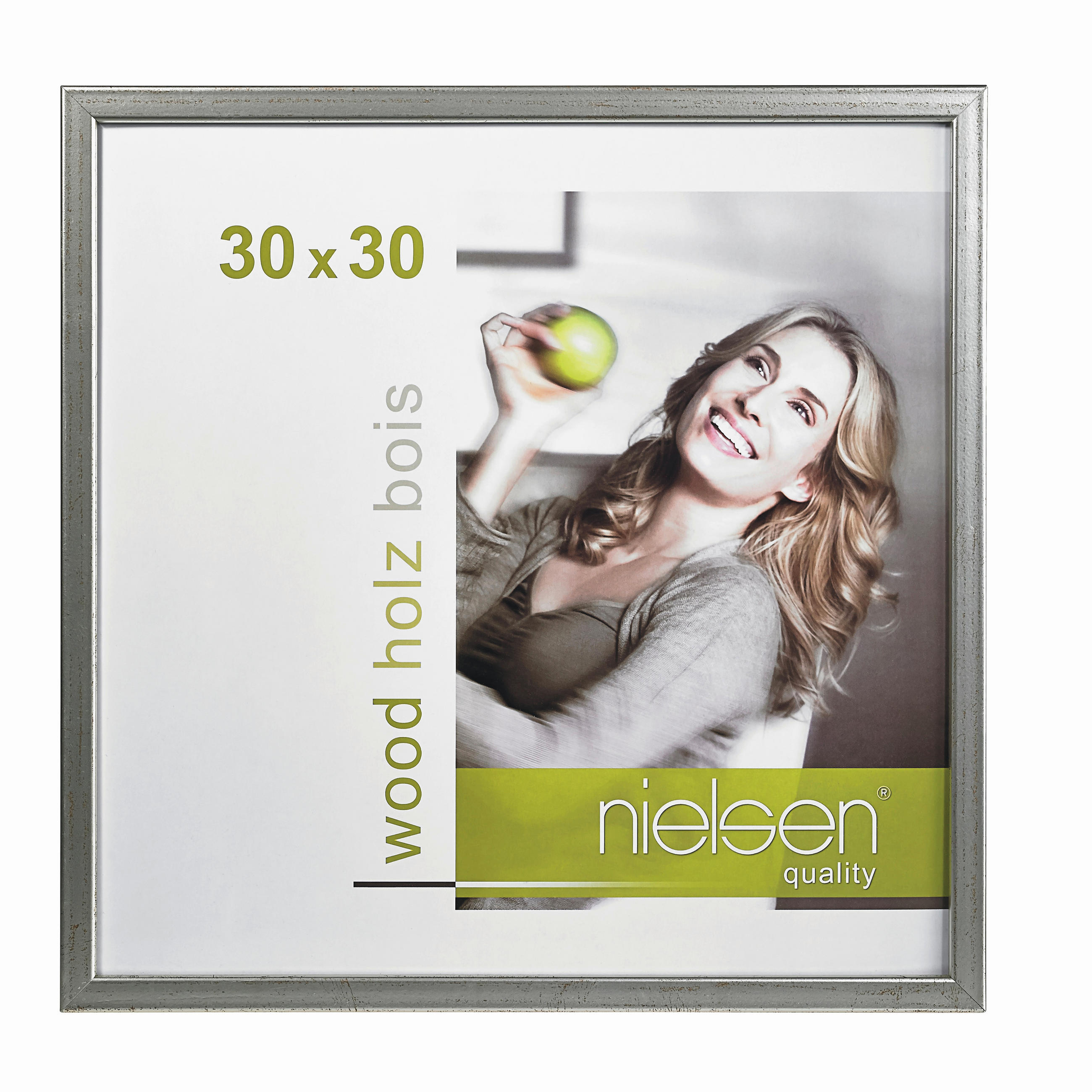 BILDERRAHMEN - Silberfarben, Basics, Glas/Holz (30/30cm) - Nielsen