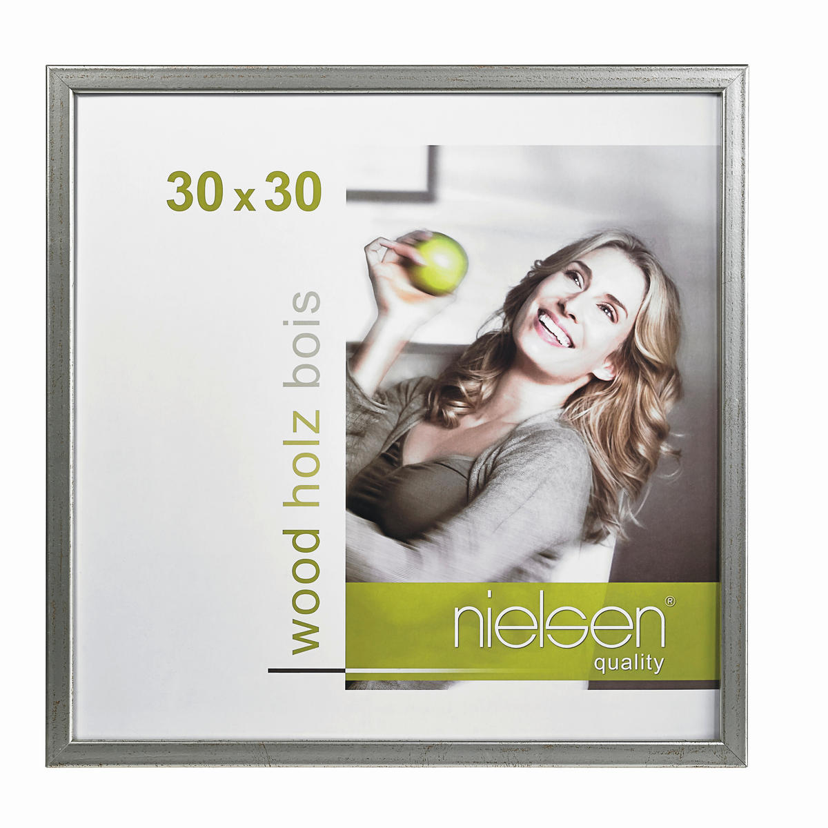 BILDERRAHMEN - Silberfarben, Basics, Glas/Holz (30/30cm) - Nielsen