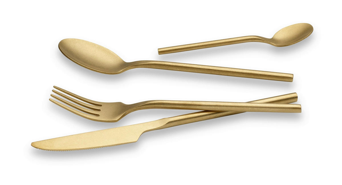 BESTECKSET 16-teilig Chrom-Nickel-Molybdän Stahl  - Champagner, Trend, Metall - Echtwerk