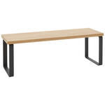 BETTBANK 120/40/38 cm   - Wildeiche/Schwarz, Design, Holz/Metall (120/40/38cm) - Dieter Knoll
