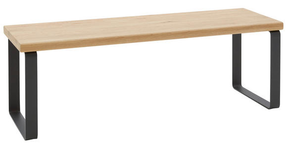 BETTBANK 120/40/38 cm   - Wildeiche/Schwarz, Design, Holz/Metall (120/40/38cm) - Dieter Knoll