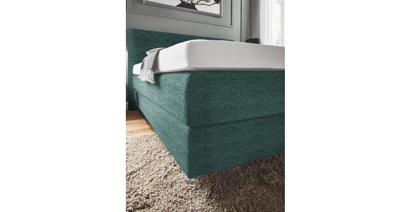 BOXSPRINGBETT 160/200 cm  in Grün  - Grün, KONVENTIONELL, Holz/Textil (160/200cm) - Dieter Knoll