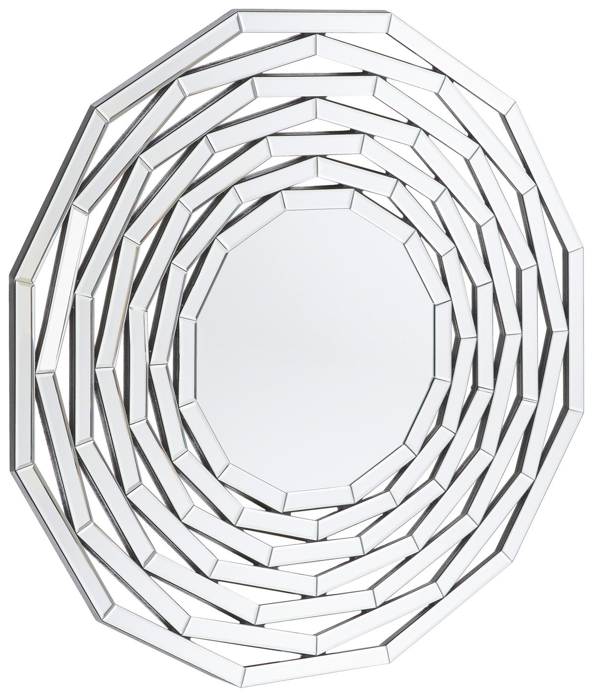 STENSKO OGLEDALO, 100/100/1,9 cm steklo, leseni material  - srebrne barve, Trendi, steklo/leseni material (100/100/1,9cm) - Xora