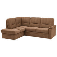 ECKSOFA Chenille Rostfarben  - Rostfarben/Schwarz, Konventionell, Kunststoff/Textil (185/235cm) - Beldomo Comfort