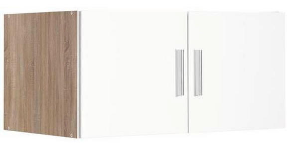 AUFSATZSCHRANK 80/40/40 cm   - Chromfarben/Eichefarben, Design, Holzwerkstoff/Kunststoff (80/40/40cm) - Xora