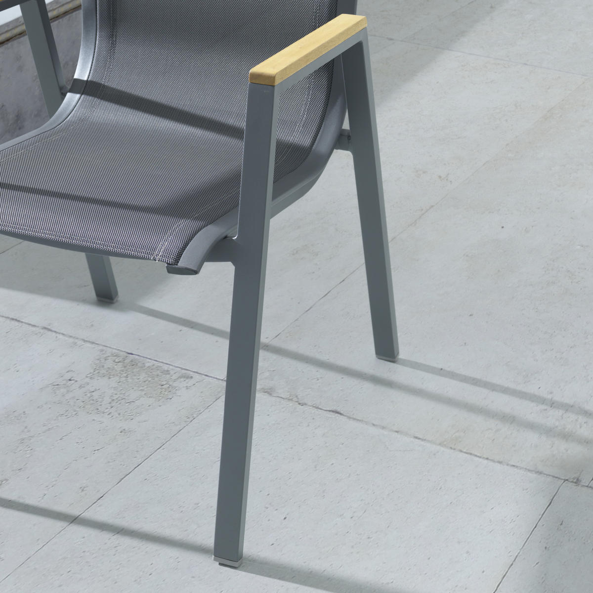 STOLICA VRTNA  antracit, prirodne boje  drvo, metal, tekstil      - prirodne boje/antracit, Design, drvo/metal (55/88/65,5cm) - Ambia Garden