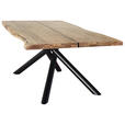 ESSTISCH in Holz, Metall 200/100/76 cm  - Schwarz/Akaziefarben, LIFESTYLE, Holz/Metall (200/100/76cm) - Landscape