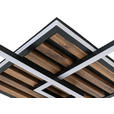 LED-DECKENLEUCHTE 45/45/9,5 cm  - Eichefarben/Schwarz, Trend, Holzwerkstoff/Kunststoff (45/45/9,5cm) - Novel