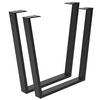 TISCHGESTELL Schwarz  - Schwarz, Design, Metall (78/7,5/72cm) - Valdera