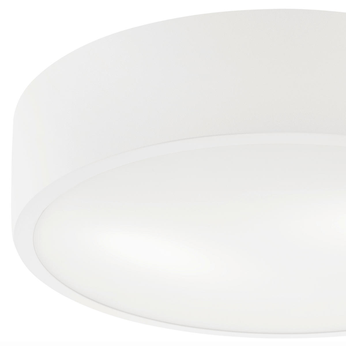 DECKENLEUCHTE  36/8 cm    - Weiß Hochglanz, KONVENTIONELL, Glas/Metall (36/8cm)