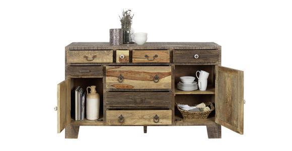 SIDEBOARD in 148/90/40 cm - Messingfarben/Multicolor, Trend, Keramik/Holz (148/90/40cm) - Landscape