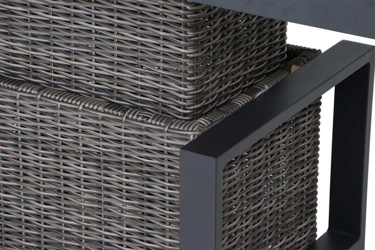 LOUNGEGARNITUR 5-teilig   75/103/130 cm Aluminium  - Grau, Basics, Keramik/Kunststoff (75/103/130cm) - Siena Garden