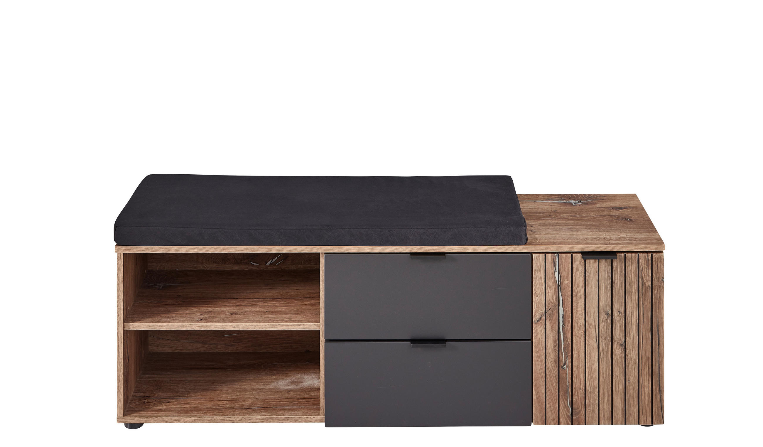 GARDEROBNA KLOP siva, barve hrasta - srebrne barve/siva, Moderno, kovina/umetna masa (134/51/38cm) - MID.YOU