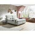 BOXSPRINGBETT 180/200 cm  in Hellgrau  - Edelstahlfarben/Hellgrau, KONVENTIONELL, Textil (180/200cm) - Dieter Knoll