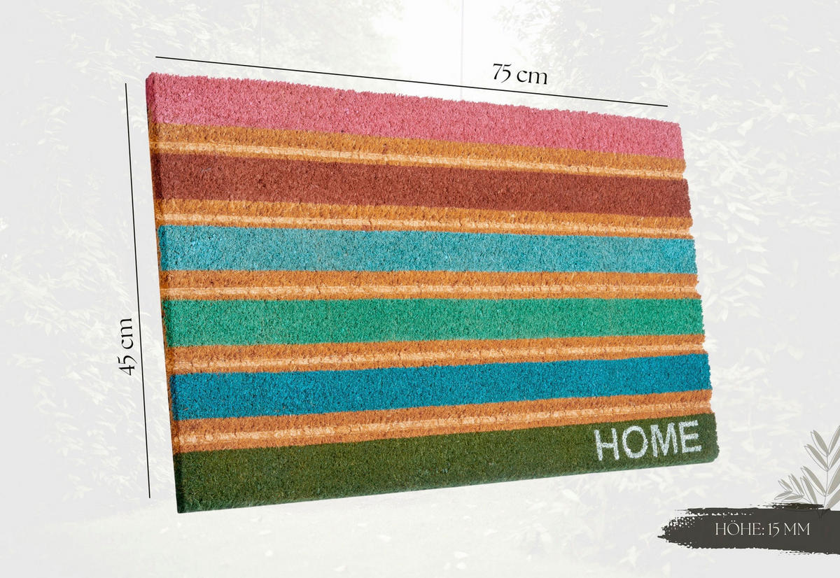 KOKOSMATTE  45/75 cm  Multicolor  - Multicolor, Basics, Naturmaterialien/Kunststoff (45/75cm)