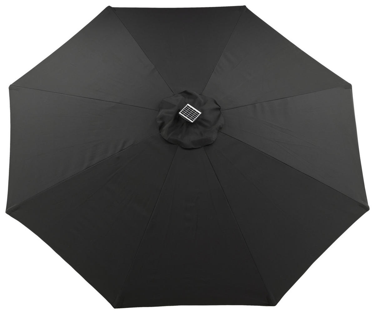 SONNENSCHIRM 270 cm  - Schwarz, KONVENTIONELL (270/241/270cm) - Gardenson