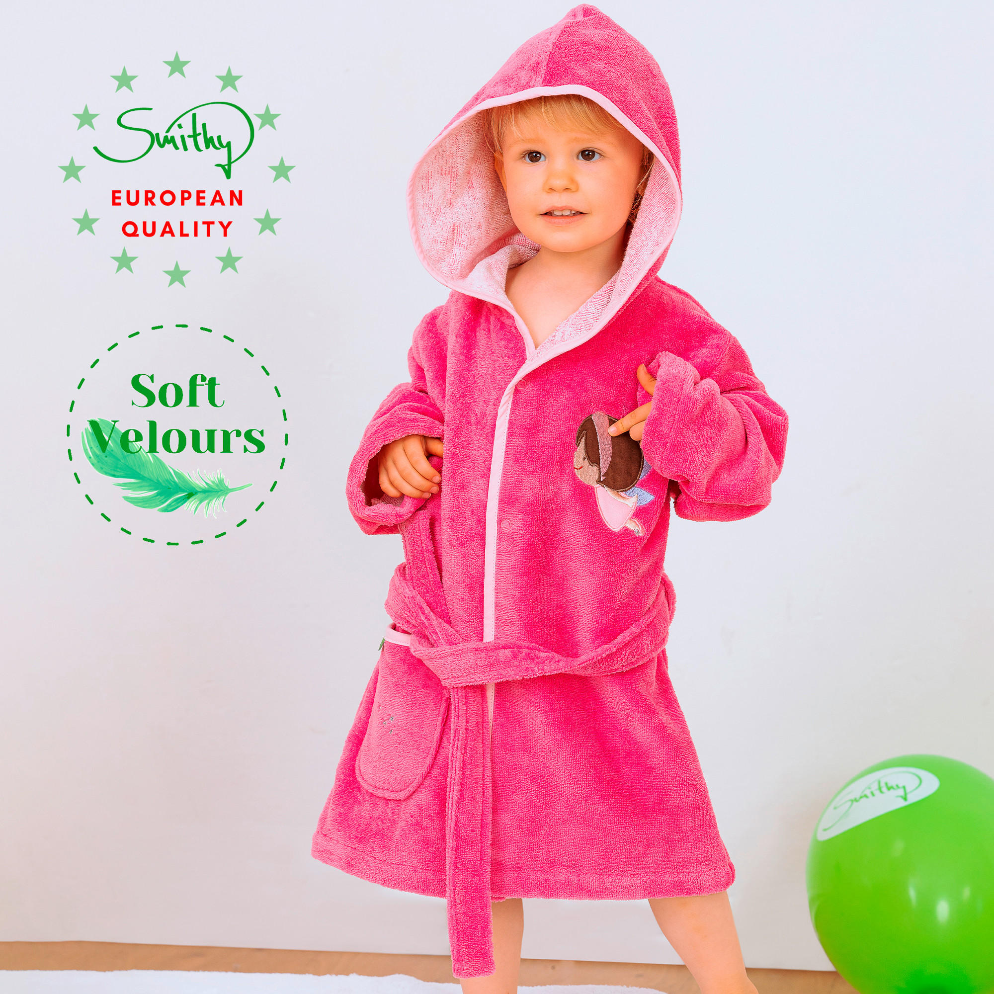 KINDERBADEMANTEL 86/92  - Pink, Basics, Textil (86/92null)