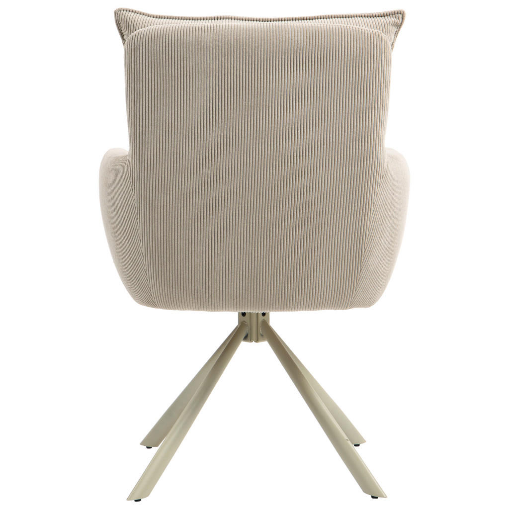 Thumbnail - Novel Armlehnstuhl, Taupe, Textil, Drehteller, Stativgestell, 61x95x67 cm, Sitzfläche 180° drehbar, automatische Rückhol...
