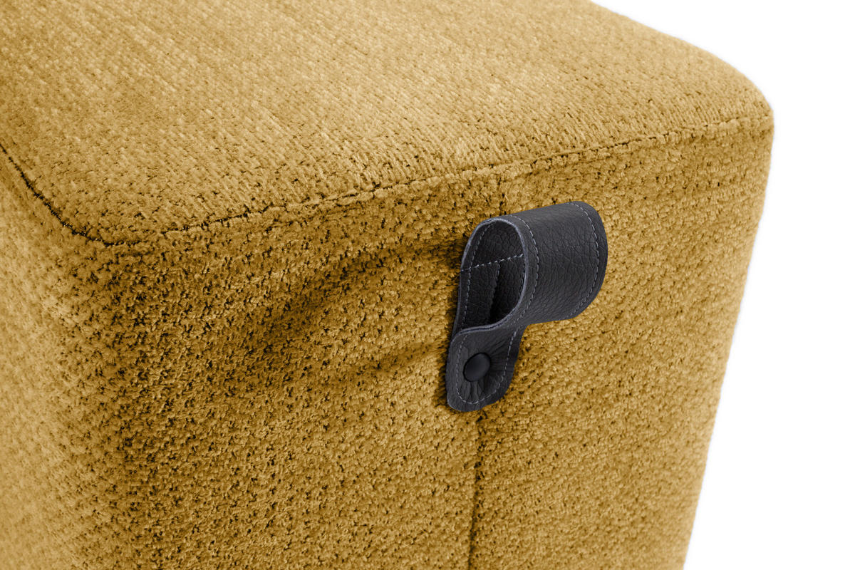 HOCKER Textil Gelb  - Gelb, Design, Textil (41/40/41cm) - Lomoco