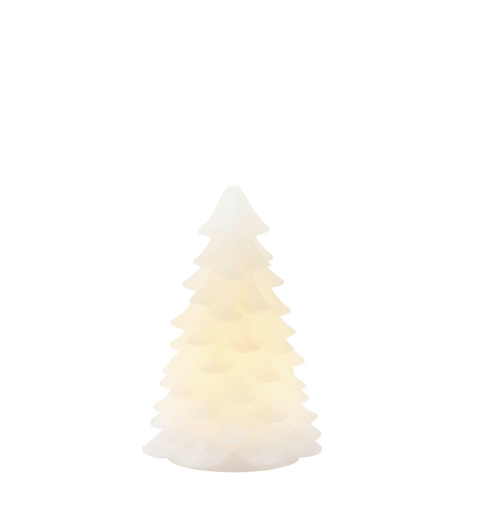 LED-KERZE  - Weiß, KONVENTIONELL, Naturmaterialien (11/16cm)