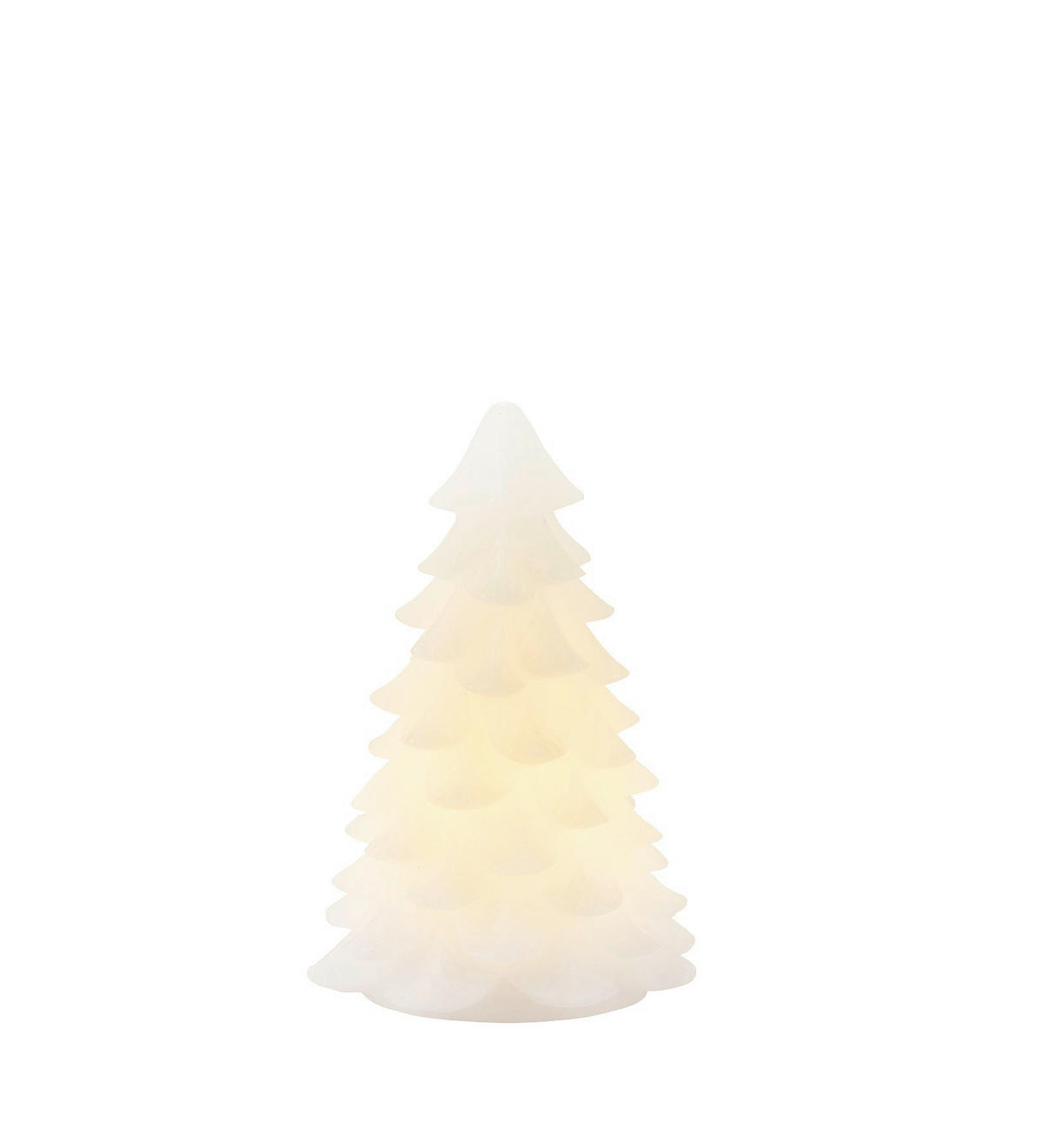 LED-KERZE  - Weiß, KONVENTIONELL, Naturmaterialien (11/16cm)