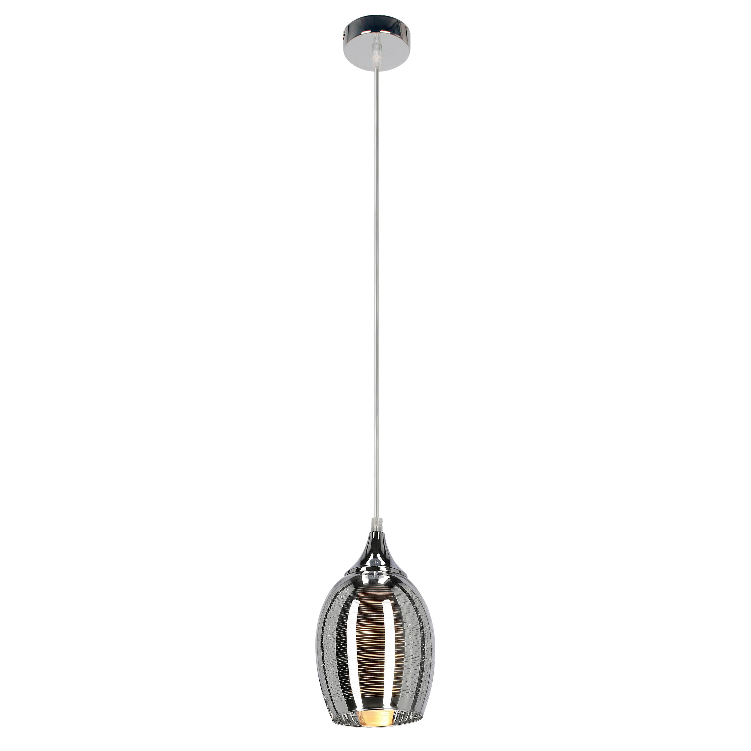 HÄNGELEUCHTE 14/14/125 cm   - Chromfarben, Design, Metall (14/14/125cm)