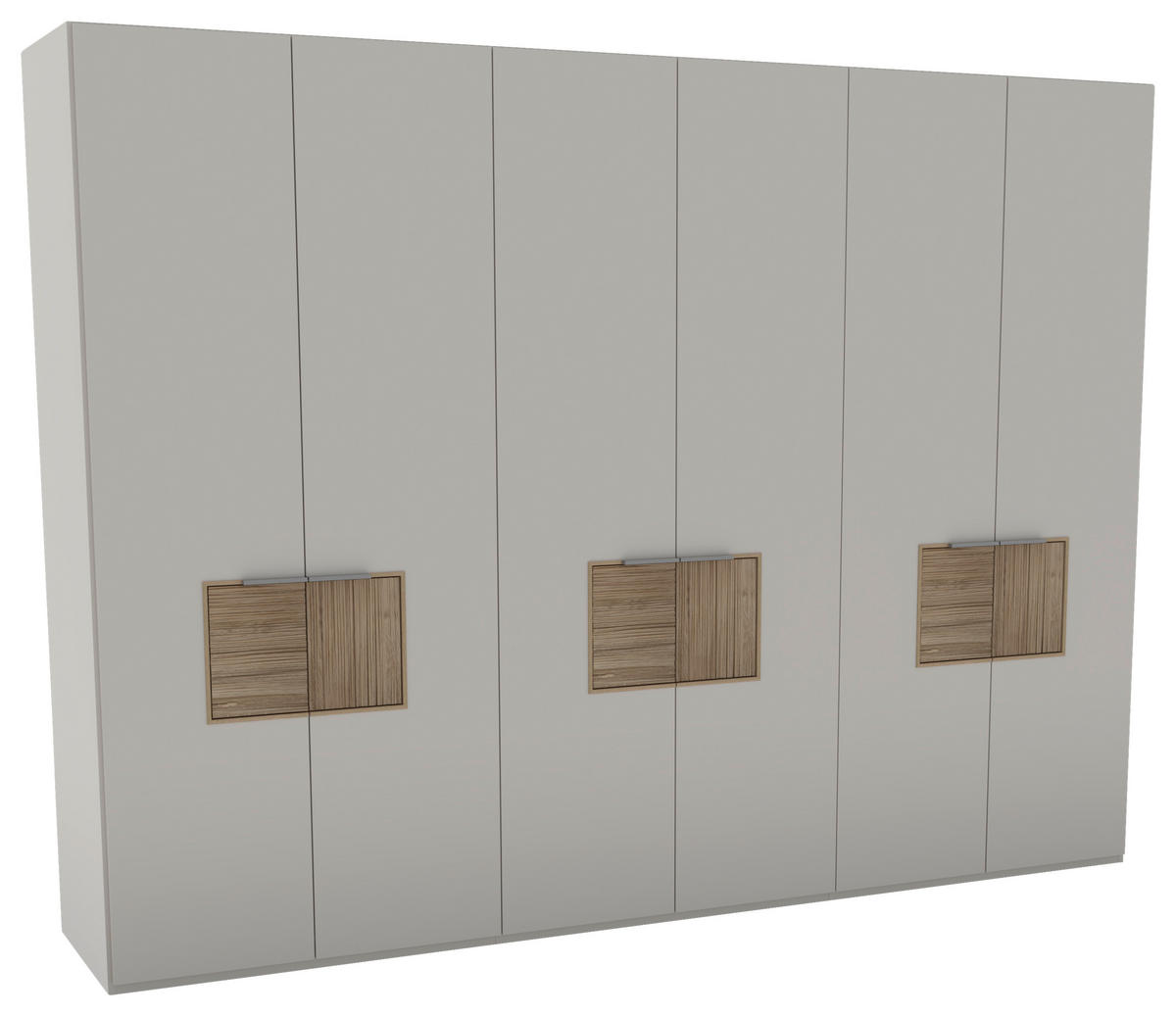 DREHTÜRENSCHRANK  in Taupe, Wildeiche  - Taupe/Wildeiche, Design, Holz/Holzwerkstoff (302/226/63cm) - Voglauer